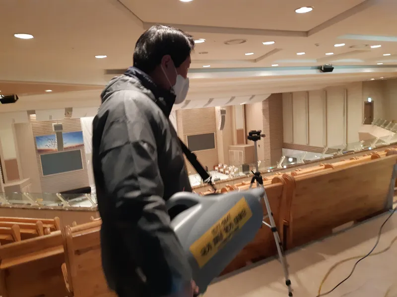 실내 방역 소독 작업