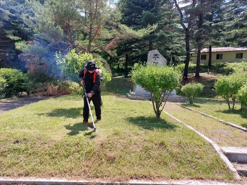 묘역 주변 예초 봉사 작업